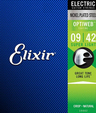 Cargar imagen en el visor de la galería, Cuerdas Guitarra Eléctrica- Elixir Optiweb .09
