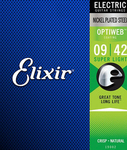 Cuerdas Guitarra Eléctrica- Elixir Optiweb .09